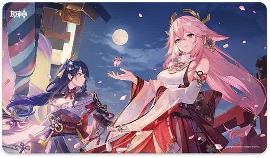 Amazon.co.jp: 原神 雷電将軍 八重神子 デスクマット 公式正規品