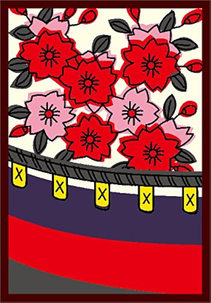 Amazon | ブロッコリーキャラクタースリーブ・ミニ 花札「桜に幕