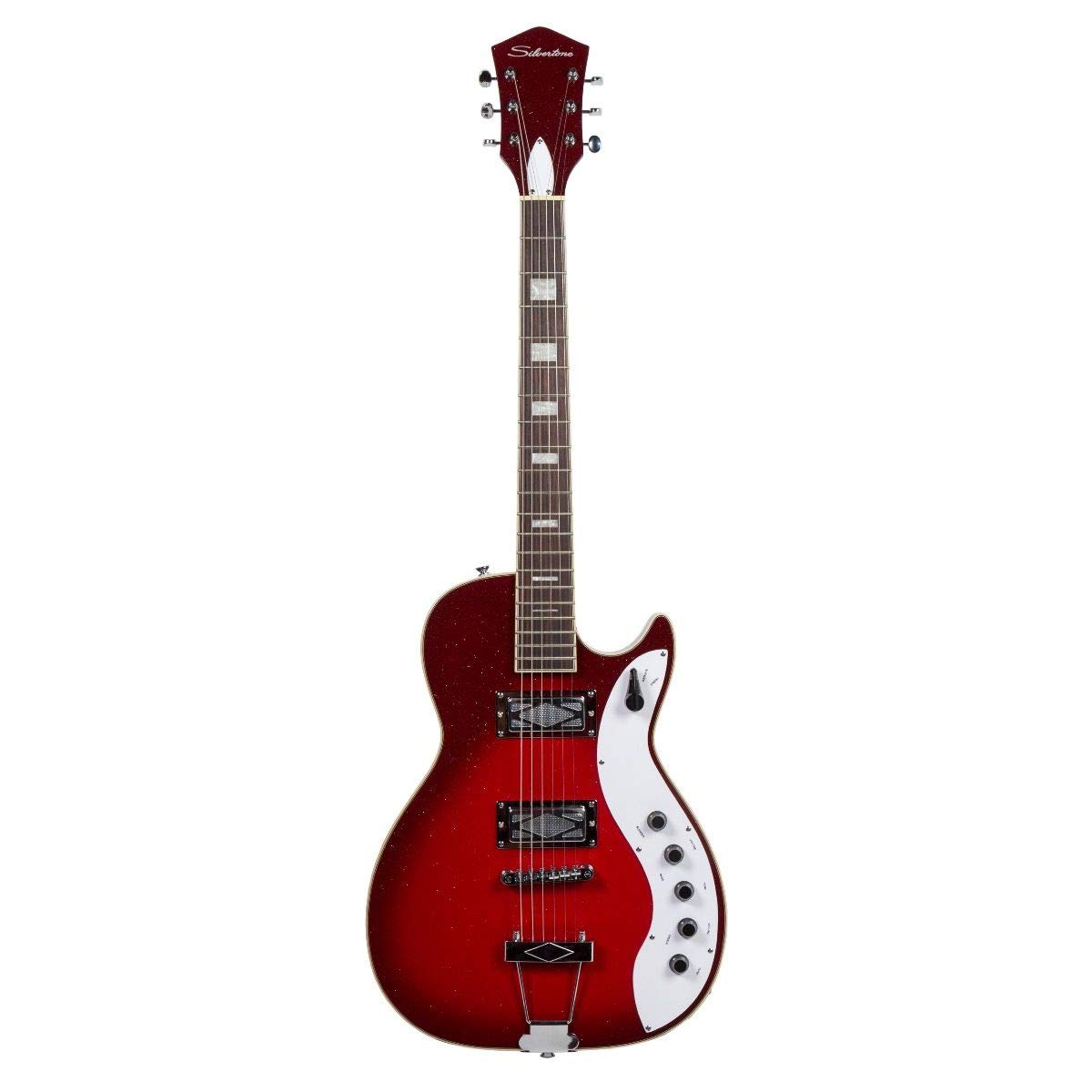 Amazon.com: Silvertone 1423 Red Silver Flake Burst : Musical