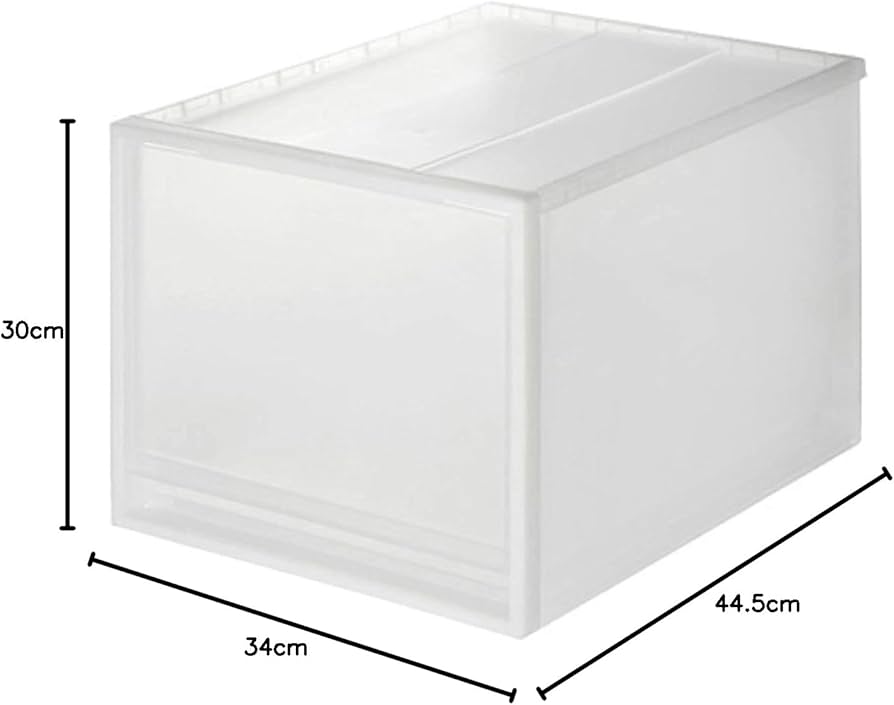 Amazon｜無印良品 ポリプロピレン収納ケース・引出式・深 約幅34×奥行