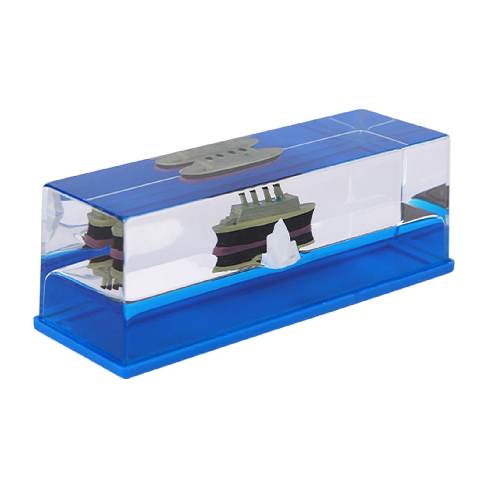 Amazon | 不沈のボート アクリル 流体 船 置物 オブジェ 沈没船 癒し