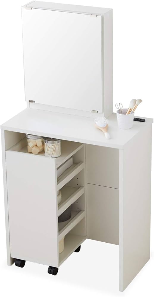 Amazon｜LOWYA ロウヤ ドレッサー テーブル ハイタイプ コンパクト