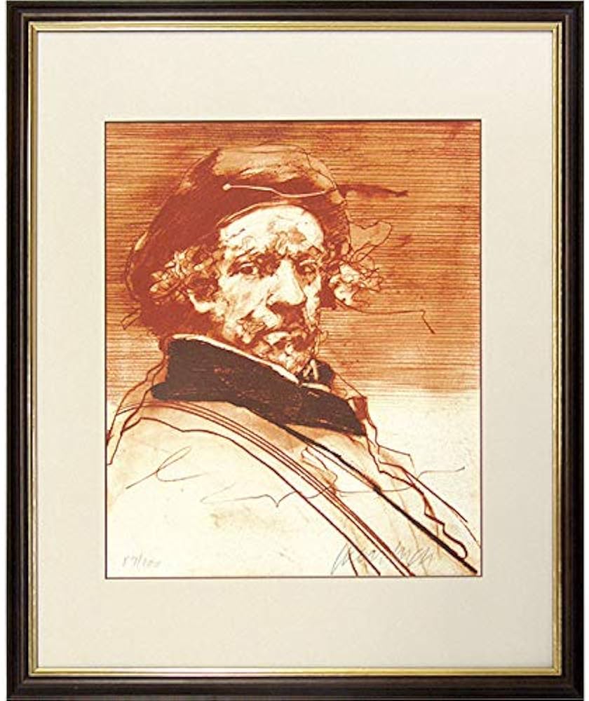 Amazon.co.jp: クロード・ワイズバッシュ『レンブラント』リトグラフ