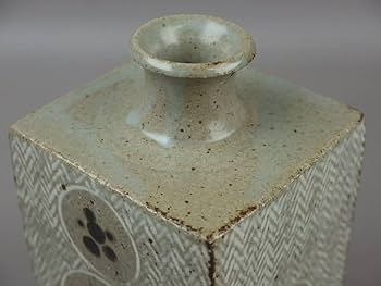 Amazon.co.jp: 【骨董茶道具】益子焼人間国宝島岡達三象嵌方壷角花瓶