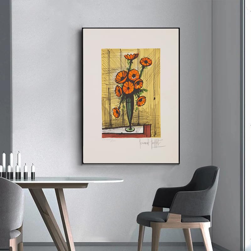 Amazon.co.jp: ベルナール・ビュッフェ ポスターと版画《オレンジの花