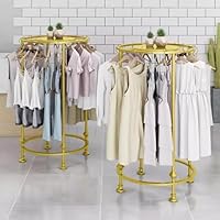 Amazon｜ラウンドハンガー 床置き 回転式 円形 衣類ラック 小売店