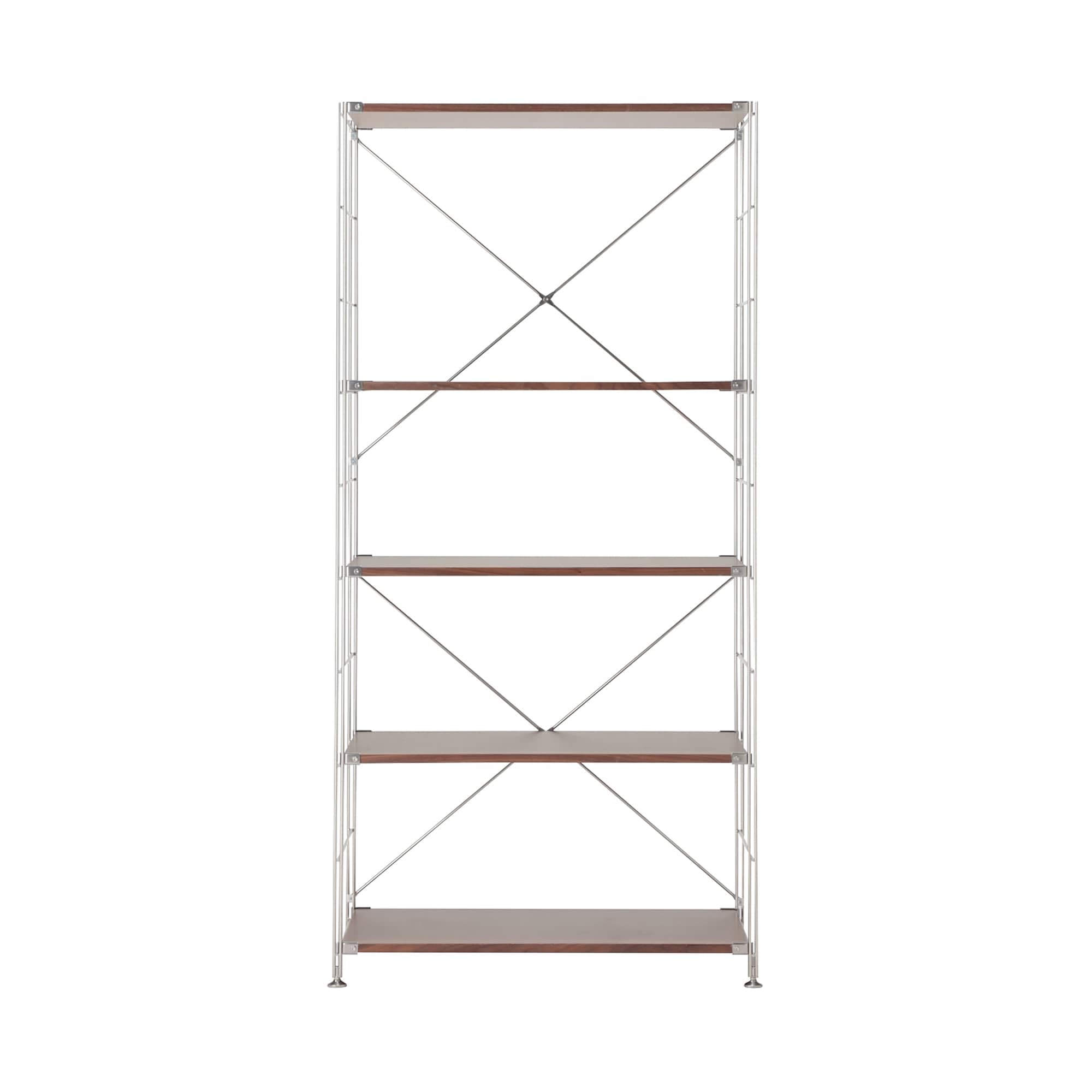 Amazon｜無印良品 ステンレスユニットシェルフ ウォールナット材棚