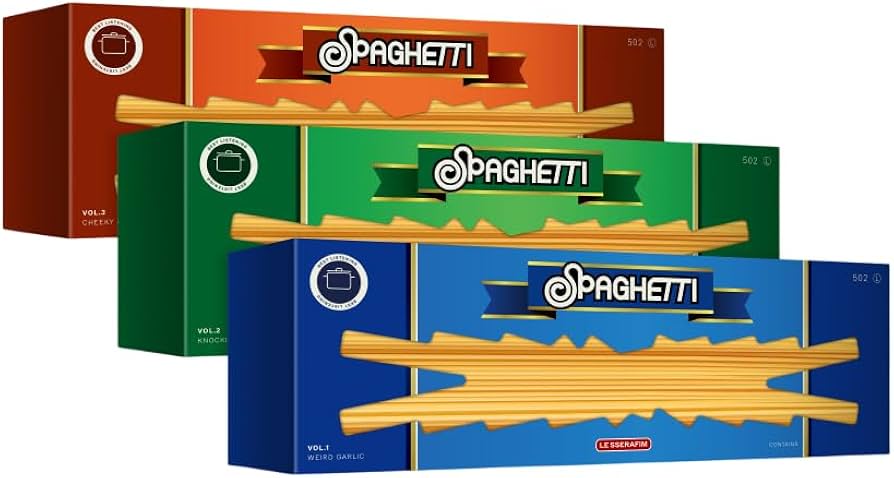 Amazon.com: LE-SSERAFIM Spaghetti 1st Single Album (3 ver. SET