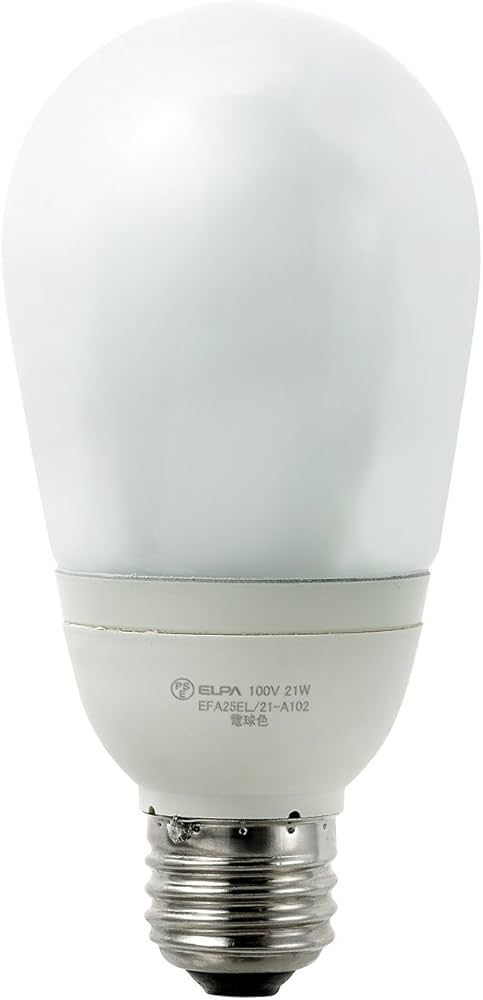Amazon | ELPA 電球形蛍光ランプ 100W形 口金直径26mm 電球色 EFA25EL