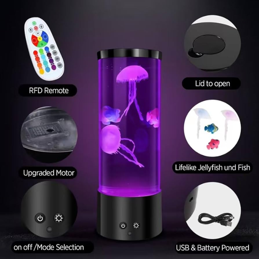 Amazon.co.jp : クラゲ溶岩ランプ クラゲLEDランプ 水族館ナイトライト
