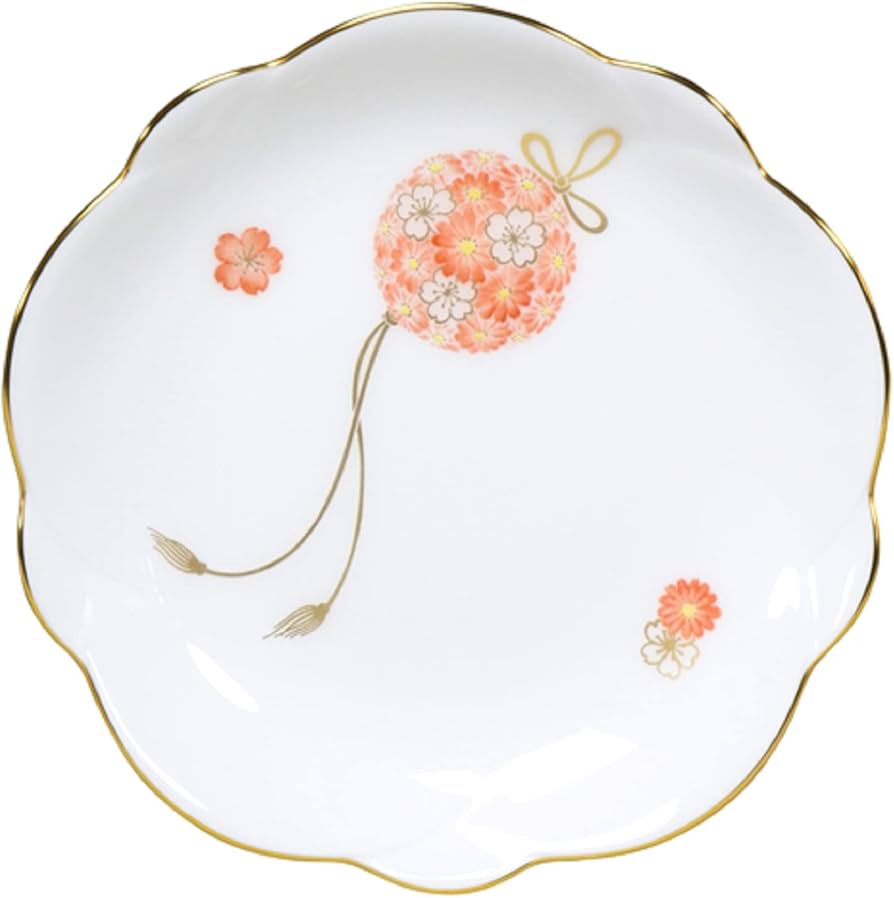 Amazon | 大倉陶園 花毬 13cm梅型小皿5枚揃 プレート 日本製 114HV