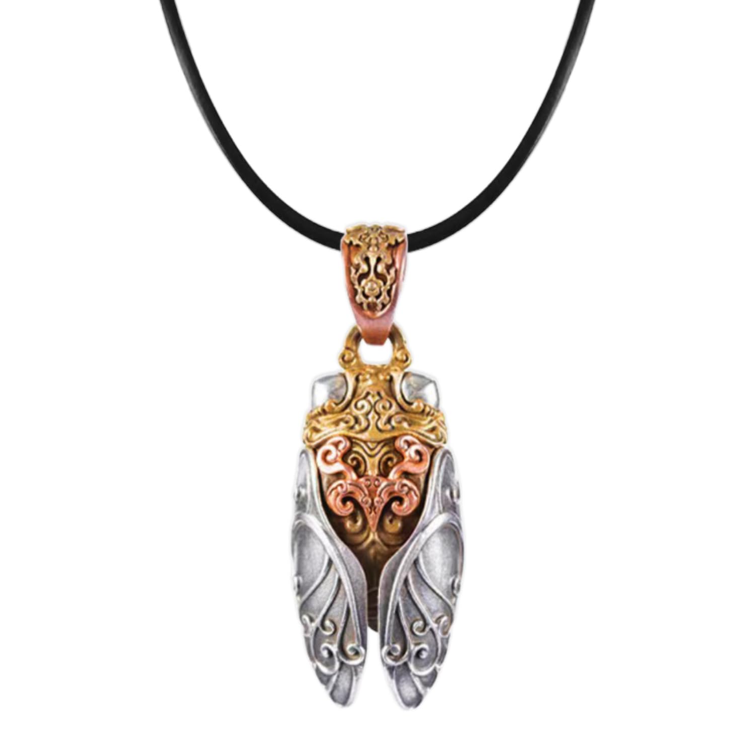 Amazon | Zyuzles 蝉ネックレス ヴィンテージ 蝉 ペンダント 銅 昆虫