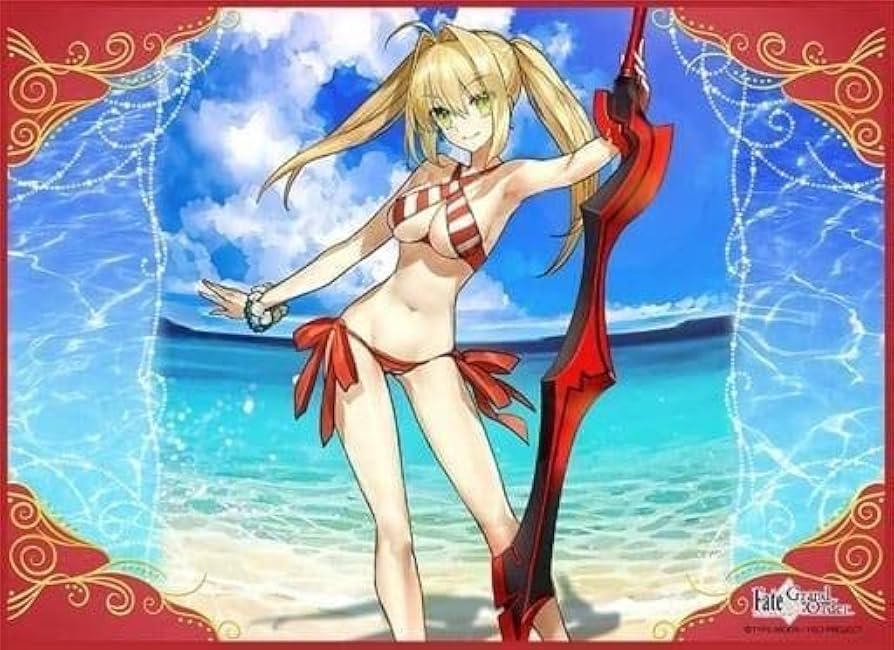 Amazon | FGO 水着ネロ プレイマット ＋ カードファイル | トレカ 通販