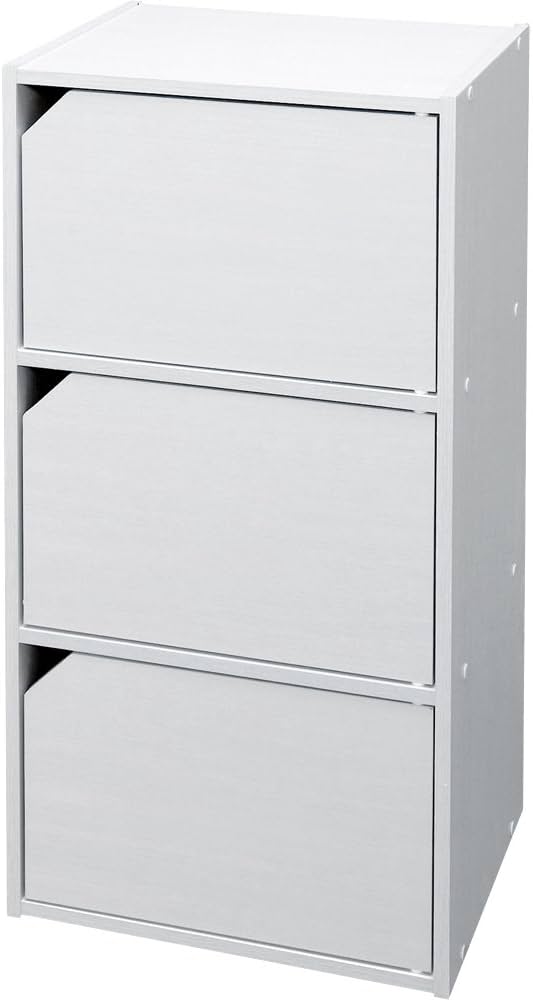 Amazon｜アイリスオーヤマ カラーボックス 収納ボックス 本棚 扉付き 3
