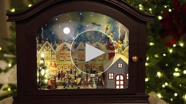 Amazon.com: Mr. Christmas Mantel Animated Glass and Wood Christmas