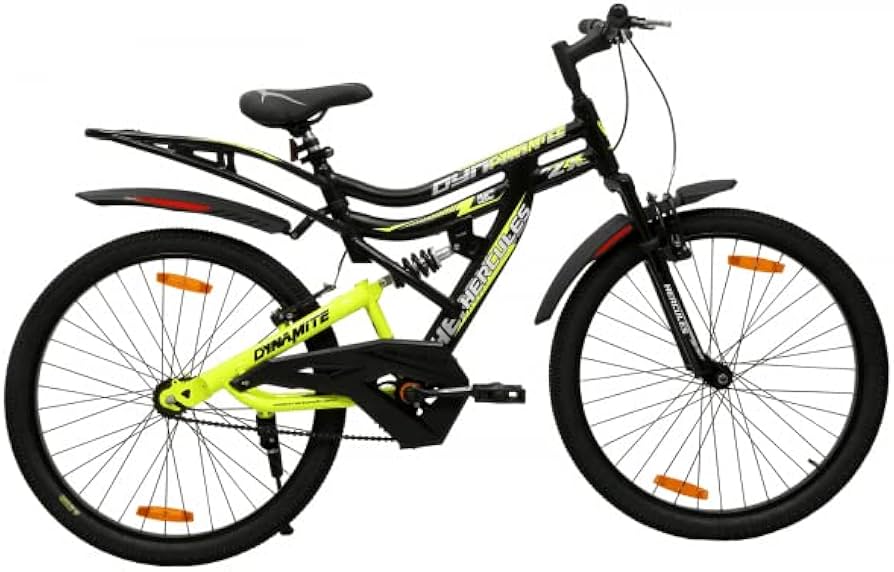 Hercules Dynamite ZX Bicycle 24T Black with Green : Amazon.in