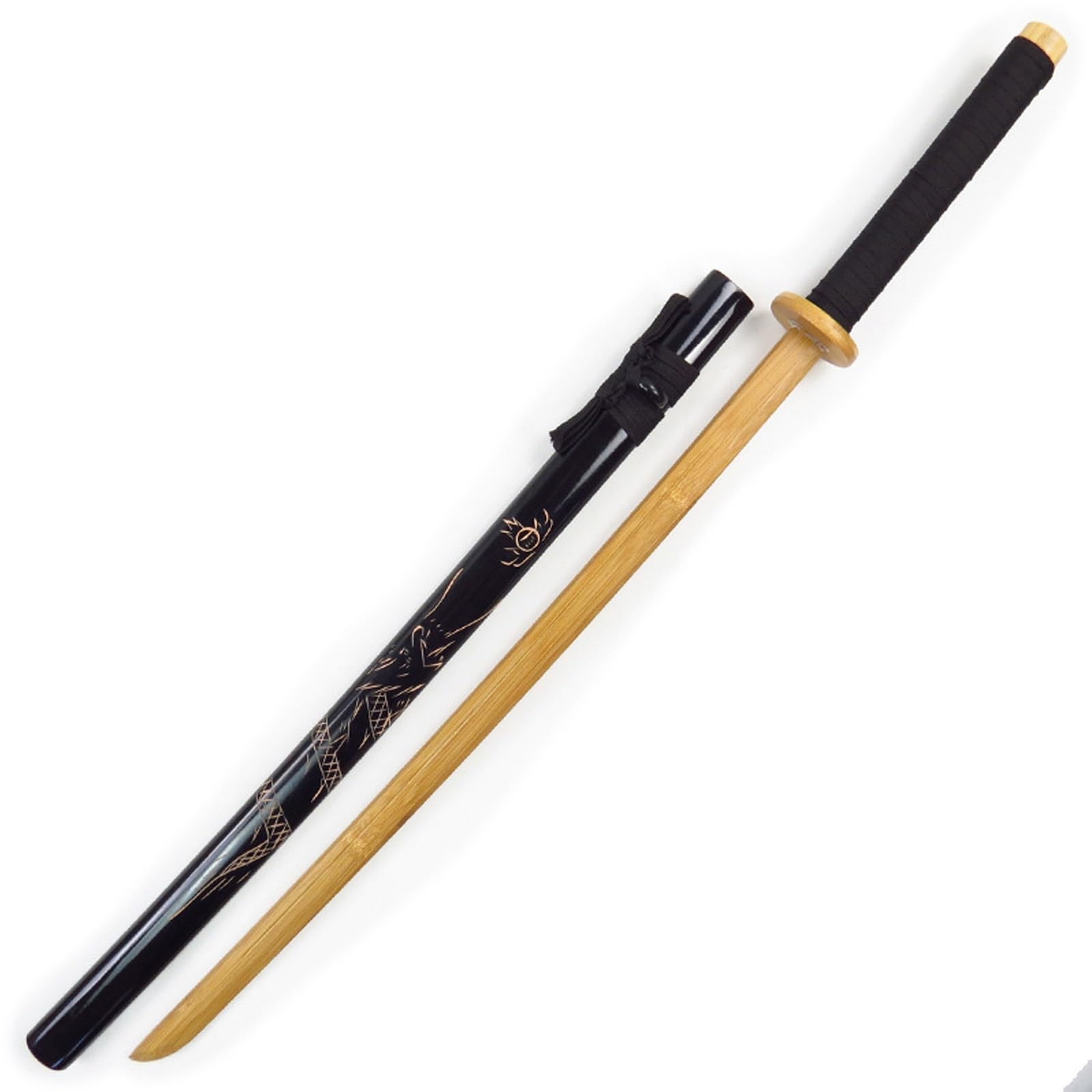 Amazon.co.jp: 居合練習刀 竹刀 木刀 鞘付き 絶妙なパターン 全て竹で