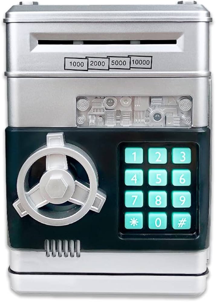 Amazon.co.jp: Nicheez 貯金箱 札 ダイヤルロック式 ATM 紙幣 電子