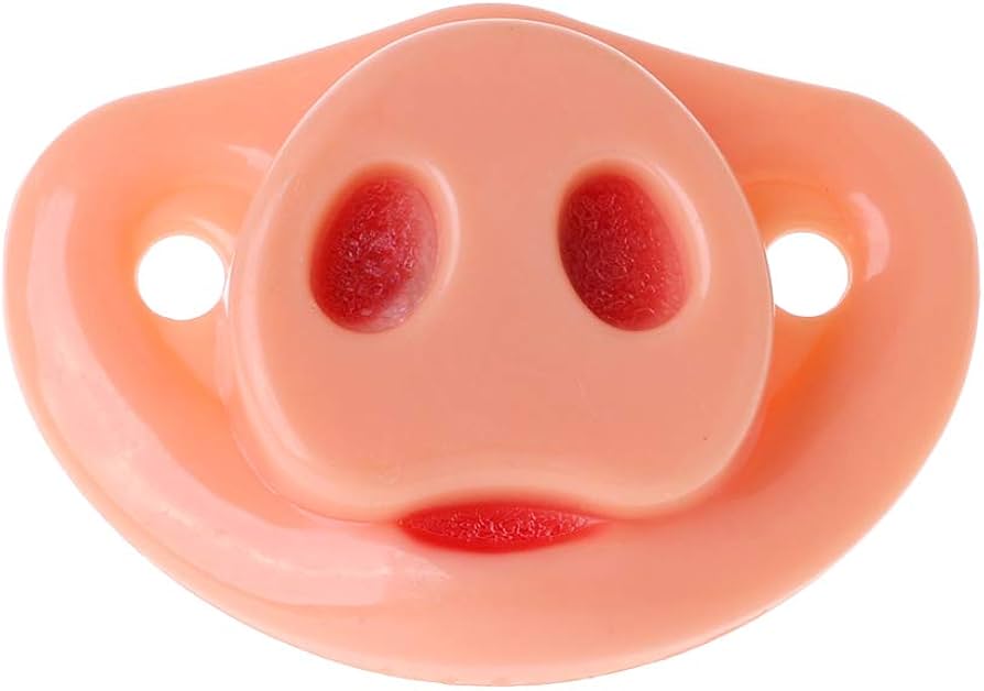 Amazon | 赤ちゃんのおしゃぶりダミー豚の鼻面白いハロウィーン