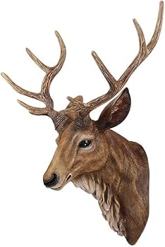 Amazon.co.jp: ZLBYB フェイク剥製動物の頭部壁の装飾、手作りの農家