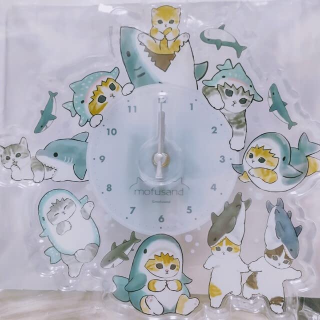 Amazon.co.jp: mofusand サメにゃん 時計 壁掛け時計 ウォッチ 猫柄