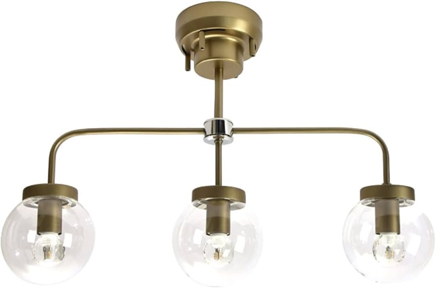 Amazon | aircorno 035 シーリングライト LED 3灯 ガラスセード 天井
