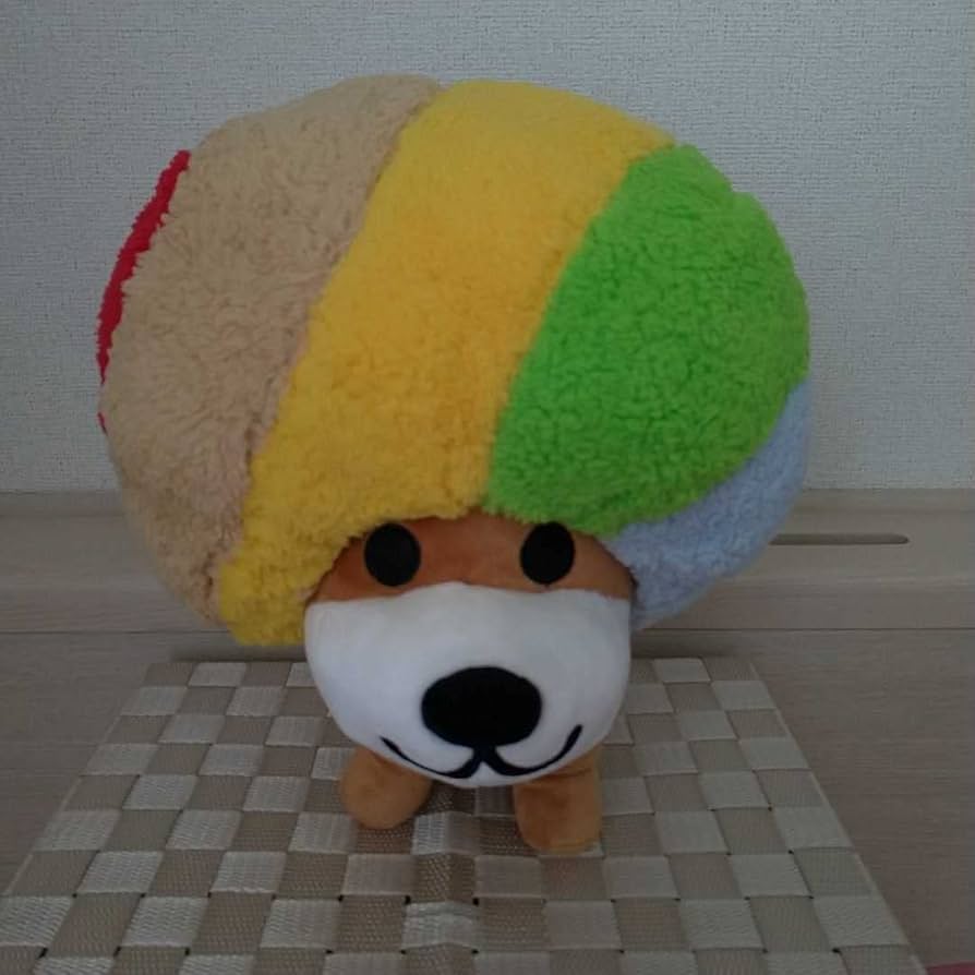 Amazon.co.jp: アフロ犬 ぬいぐるみBIG RETURNレインボー : おもちゃ