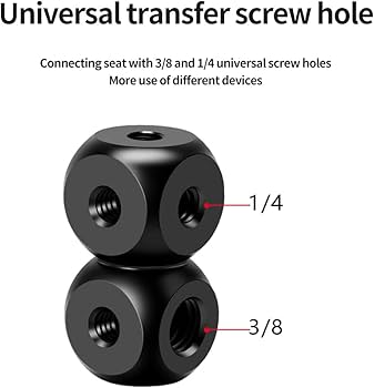 Amazon | FEICHAO 1/4 3/8 ネジ穴アダプター デュアルキュービック