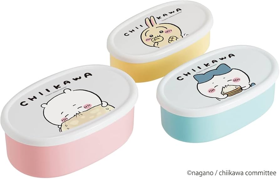 Amazon｜スケーター(Skater) 弁当箱 ちいかわ 860ml 3個組 シール容器