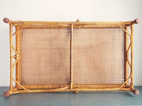 Amazon.co.jp: 籐製のベビーベッドラタンベビーベッド竹細工古家具昭和
