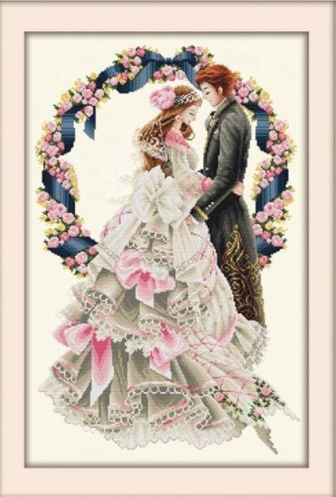 Amazon | クロスステッチ 刺繍キットHappy Wedding | 刺しゅうキット 通販