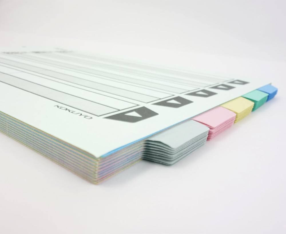 Amazon | コクヨ ファイル インデックス 仕切カード A5 5山 2穴 10組