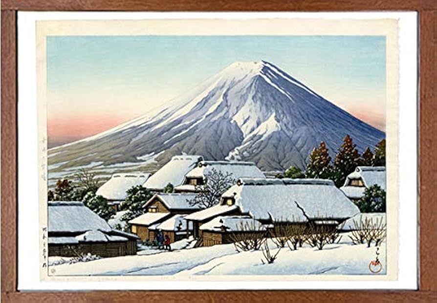 Amazon.co.jp: 川瀬巴水 版画 吉田乃雪晴 昭和十九年 ポスターサイズ