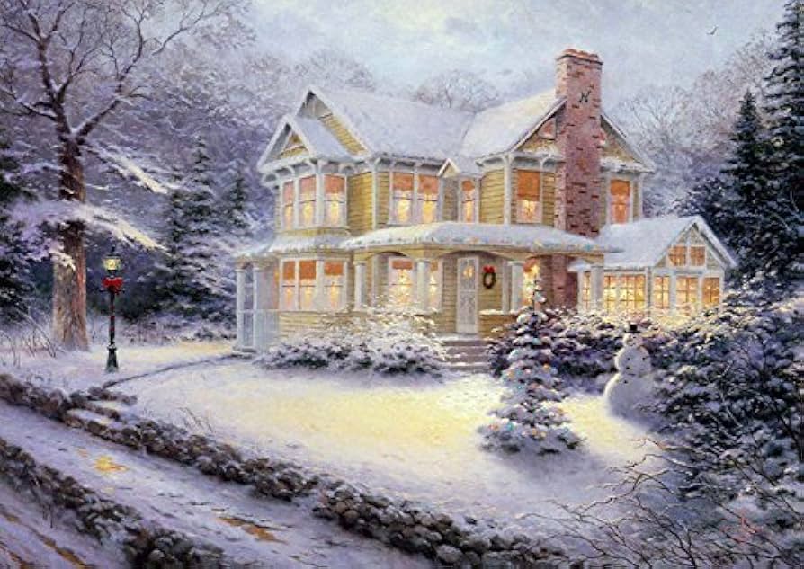 Amazon.co.jp: 西洋絵画 トーマス キンケード クリスマスの風景