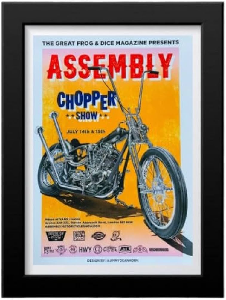 Amazon.co.jp: ハーレー チョッパー ポスター キャンバス ヴィンテージ