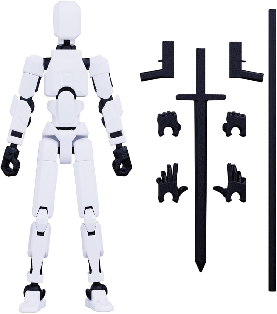 Amazon.com: MerryXD T13 3D Action Figure,Assembly Completed Dummy