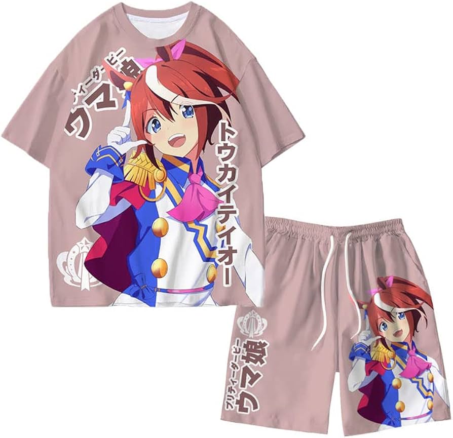 Amazon.co.jp: JUANZI ウマ娘 Tシャツ 半袖 短パン パジャマ 上下