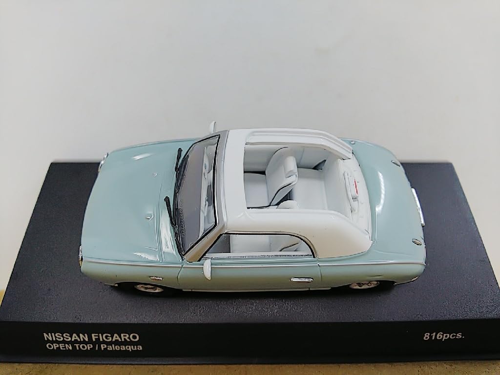 Amazon | □ 京商 1/43 NISSAN FIGARO OPEN TOP ペールアクア/ブルー