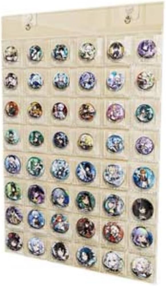 Amazon.co.jp: 缶バッジ専用 収納ファイル 壁掛け ウォールポケット 缶