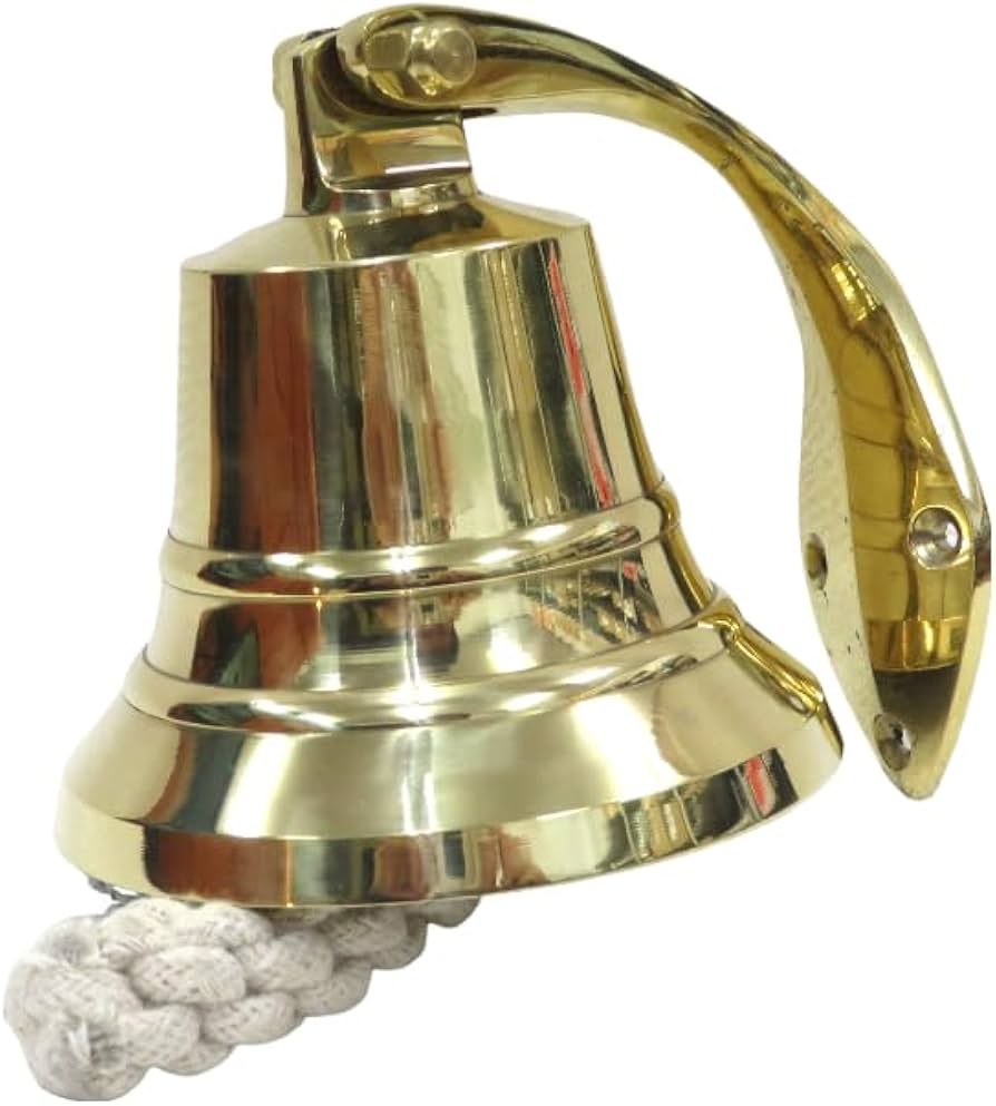 Amazon | 真鍮製 ブラケット付きシップベル 直径10cm 4インチサイズ