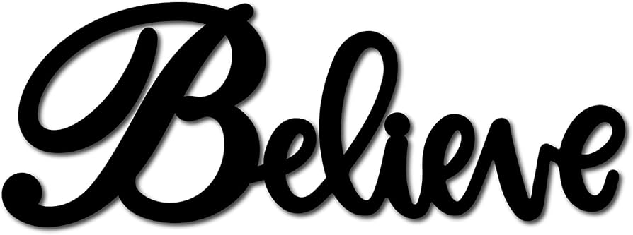 Amazon.com: CREATCABIN Wood Believe Sign Cutout Wooden Letters