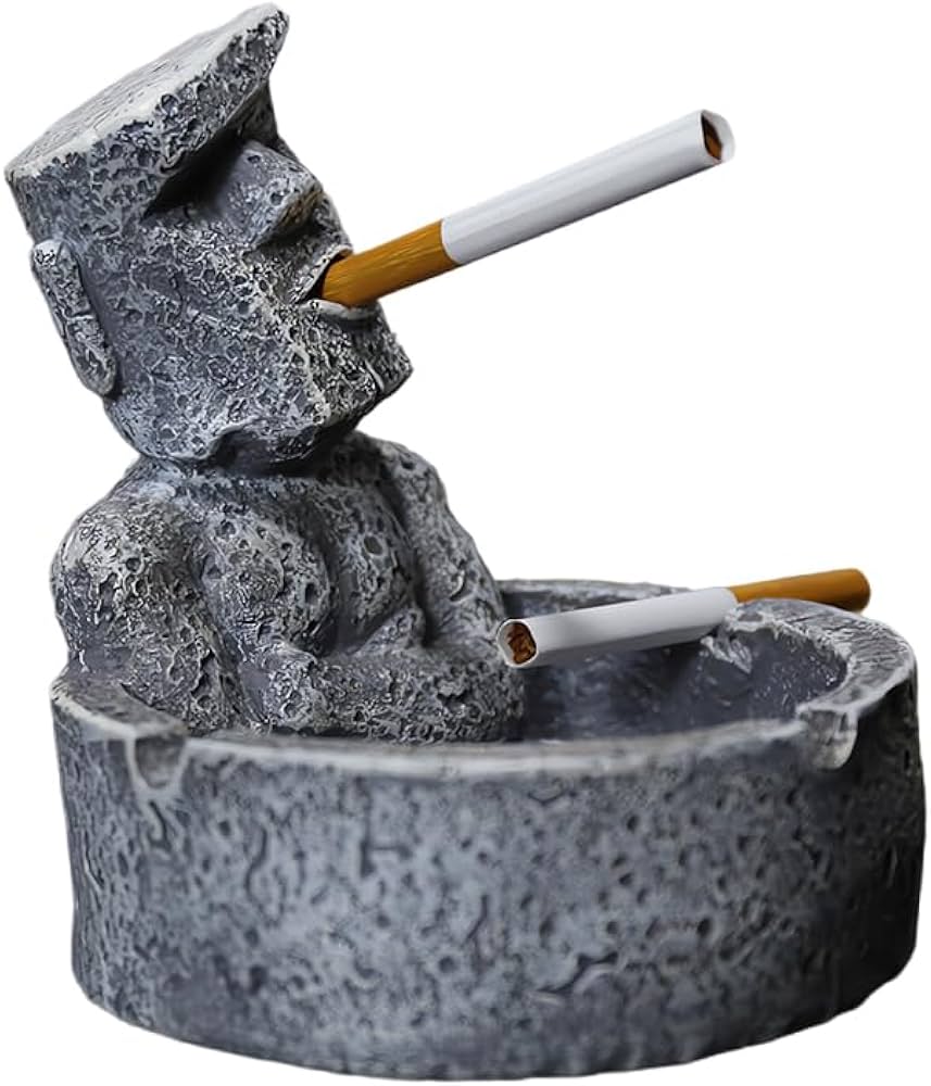 Amazon.co.jp: 灰皿 モアイ像 石像 Moai イースター 携帯灰皿 テーブル