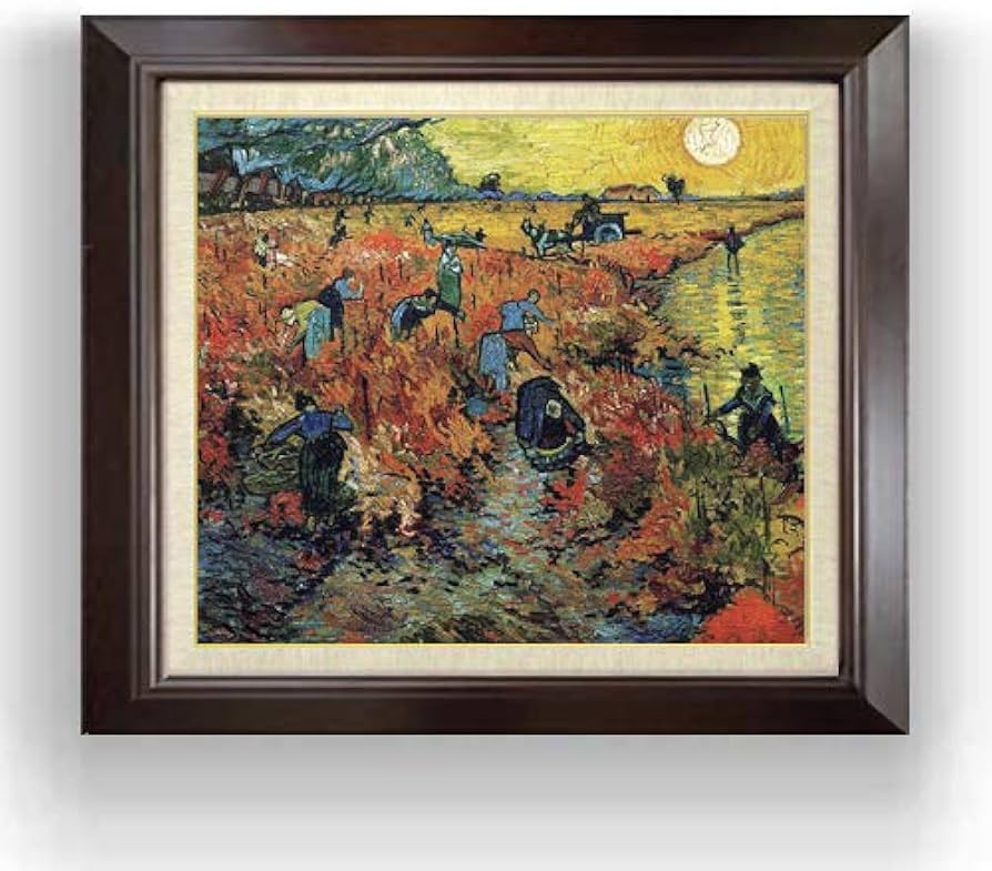Amazon.co.jp: ゴッホ 赤い葡萄畑 F10 油絵直筆仕上げ｜ 絵画 10号