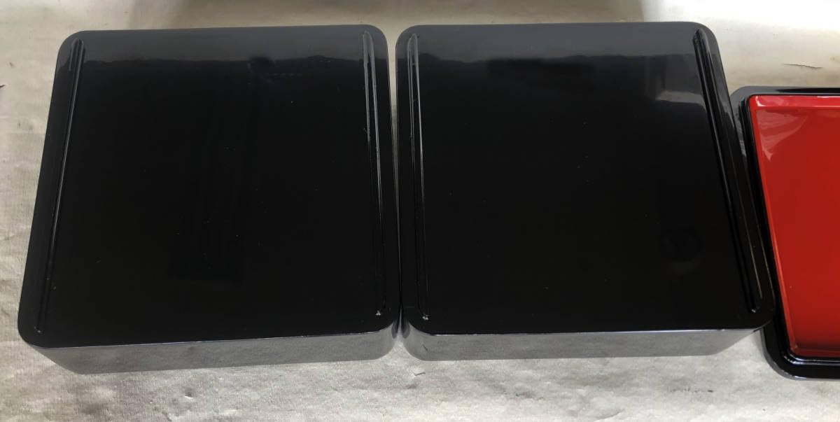 Amazon.co.jp: 重箱 おせち 2段重 木製漆塗 黒 7.5寸 内朱 22cm 漆器