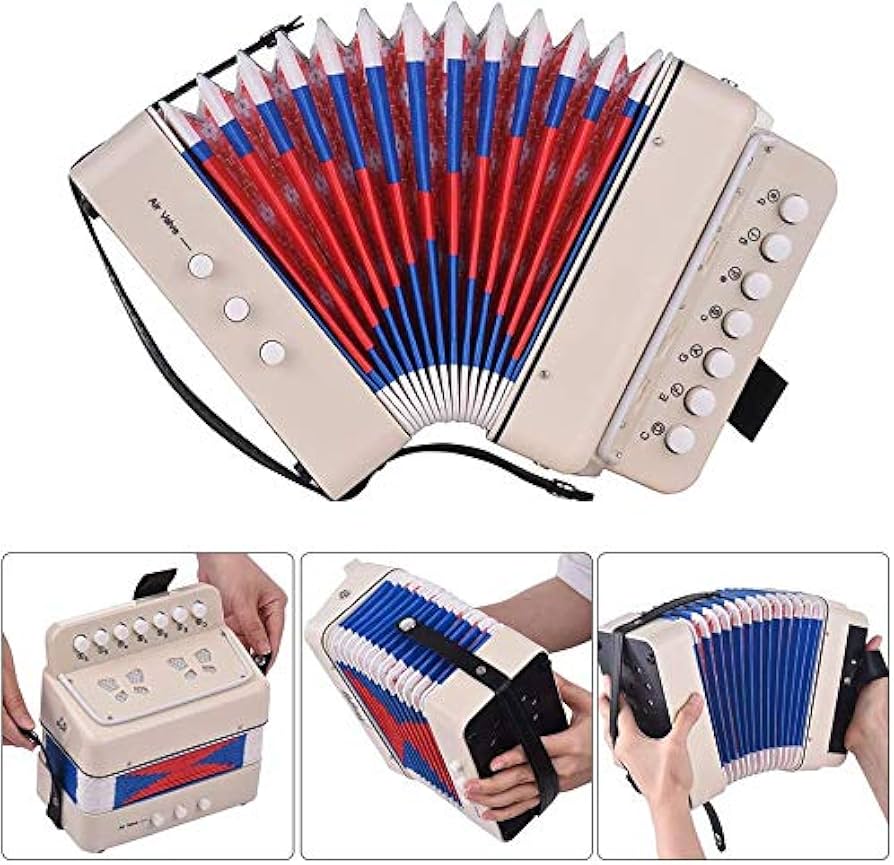 Amazon.co.jp: ミニ アコーディオン 7鍵 2ベース 子供用 楽器 音楽