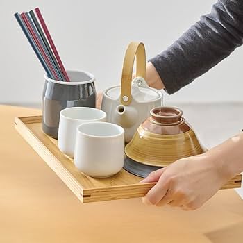 Amazon｜KEYUCA (ケユカ) kulmio ファミリートレイ (M/角型/木製