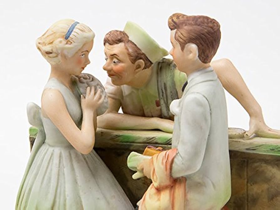 Amazon.co.jp: ノーマンロックウェル 陶器人形 ダンスパーティーの後で