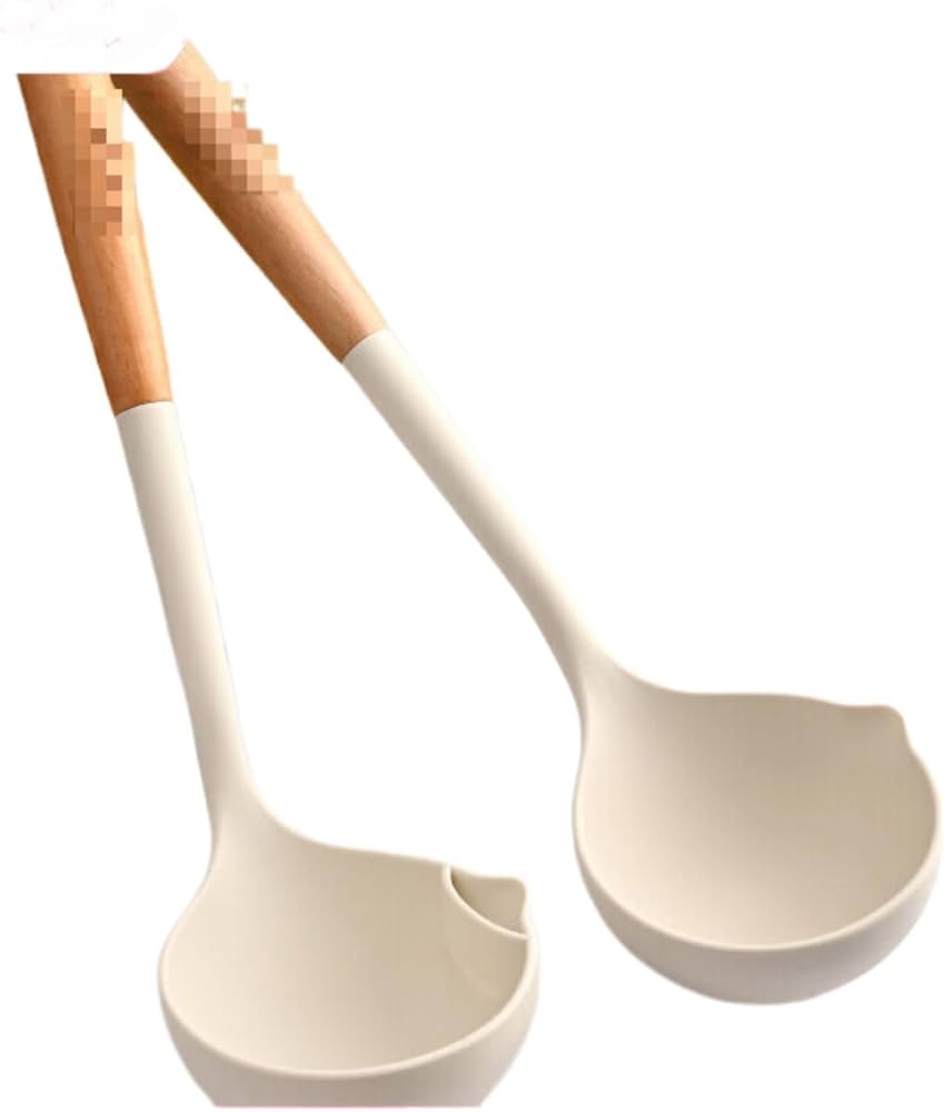 Amazon.com: 汤勺高档精致硅胶勺子Stainless Steel Long handled soup