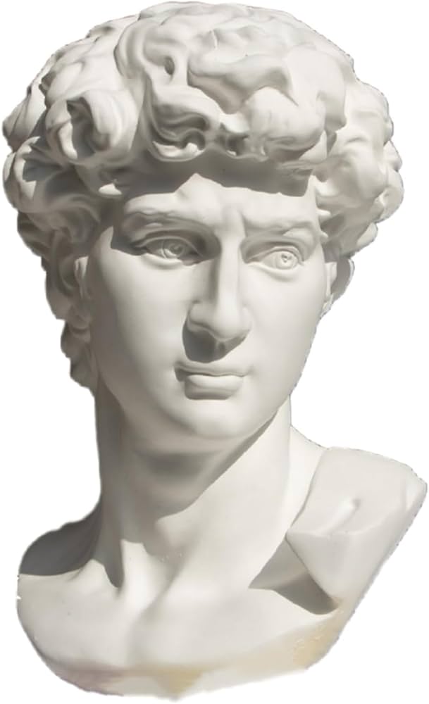 Amazon.co.jp: Unlnsiy 石膏像 胸像 人物像 置物 デビッド像 石膏像風