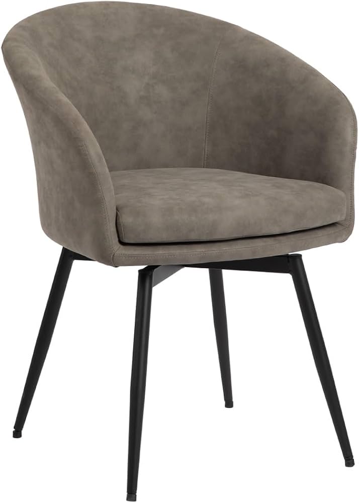 Amazon｜smoo ダイニングチェア 回転 肘付 レザー チェア イス 椅子